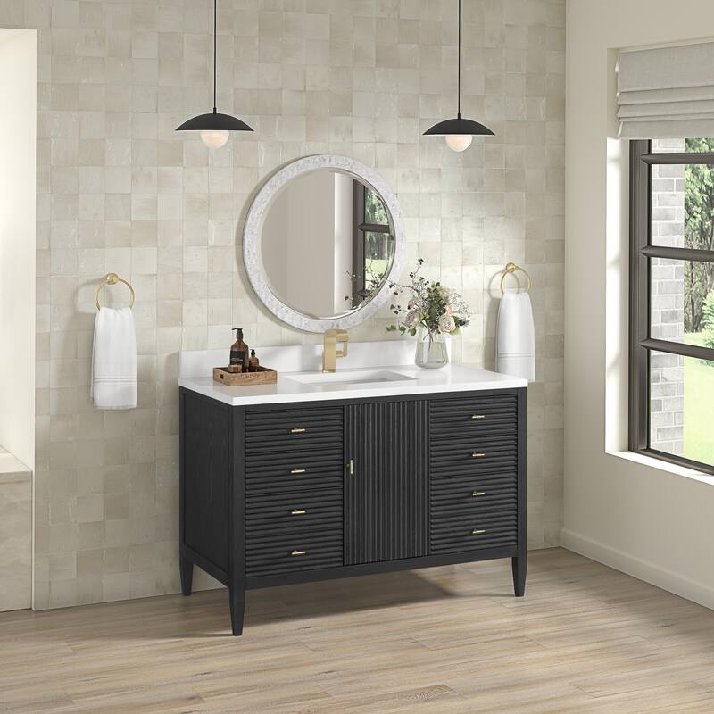 James Martin Vanities 485-V48-3WZ Myrrin 48" Single Basin Wood Vanity