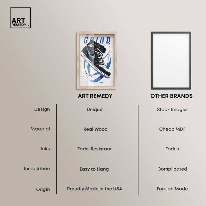 Blue Ribbon Sneaker Shadowbox by Art Remedy