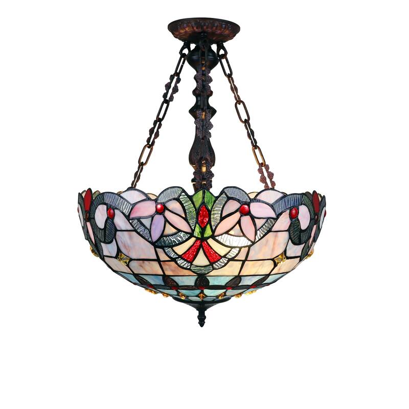 Victorian Design 2-light Dark Bronze Convertible Semi-Flush Mount/ Pendant - Dark Bronze