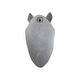 preview thumbnail 4 of 3, Rhino Head Wall Mount Art Silver Color