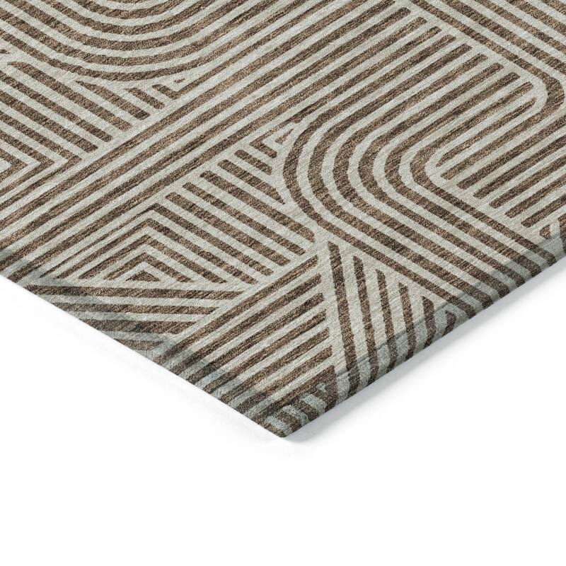 HomeRoots Abstract Transitional Rectangle Outdoor Rug
