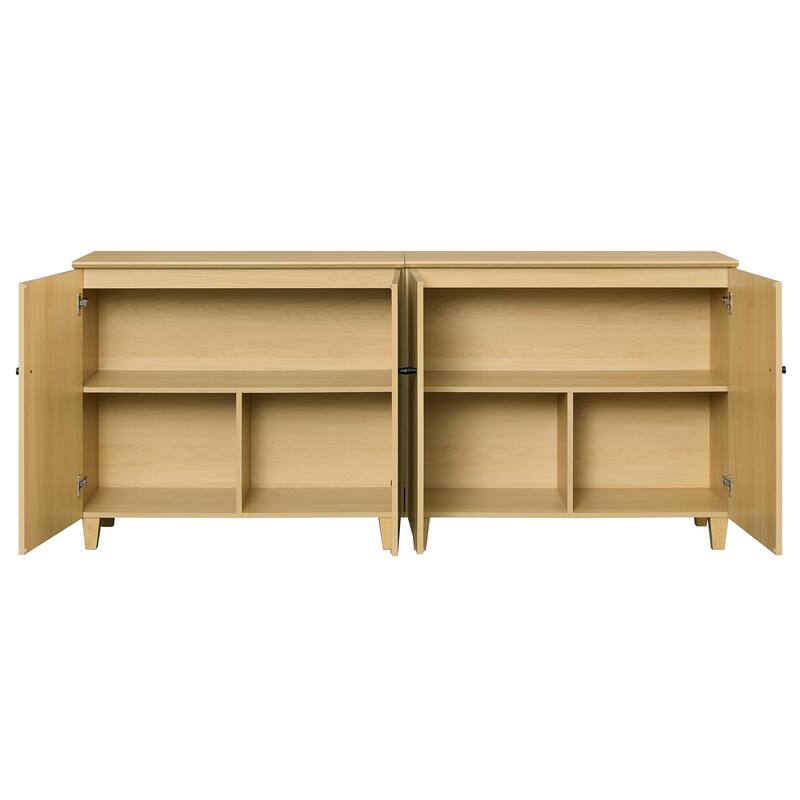 Buffet Cabinet with 3 Compartments for Dining Room, 32.4"H Sideboard