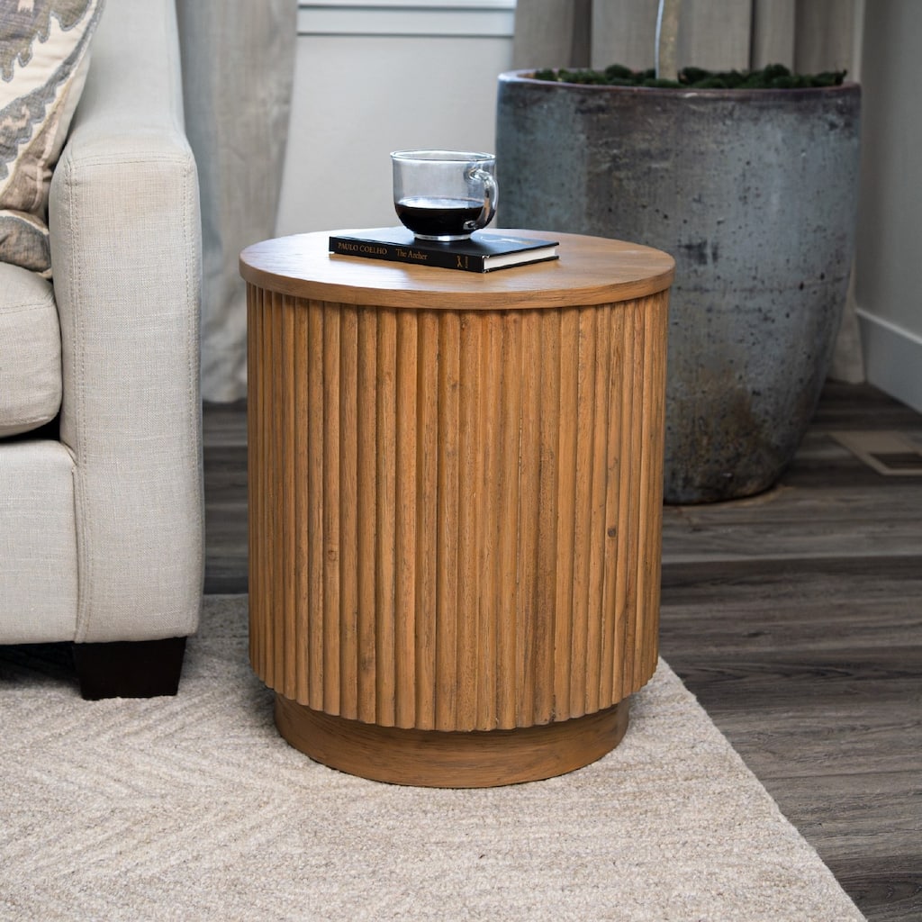 Maven Lane Dallas Round Wooden Side Table