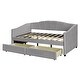 preview thumbnail 19 of 94, Velvet Upholstered Daybed Twin Size with 2 Drawers or Trundle