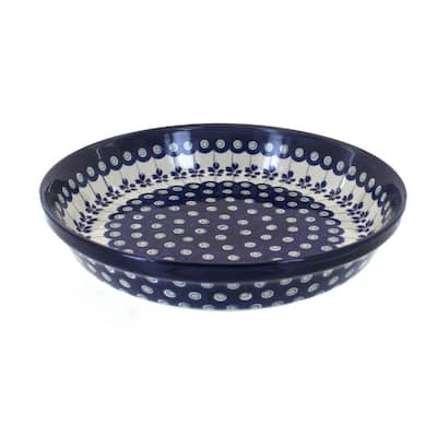 Blue Rose Polish Pottery 879 Zaklady Pie Plate