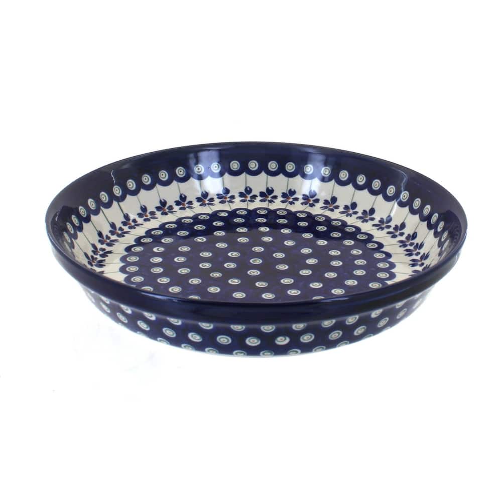 Blue Rose Polish Pottery 879 Zaklady Pie Plate