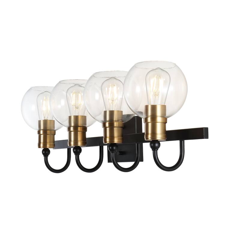 Kurtz Iron/Glass Rustic Vintage LED Vanity Light, by JONATHAN Y