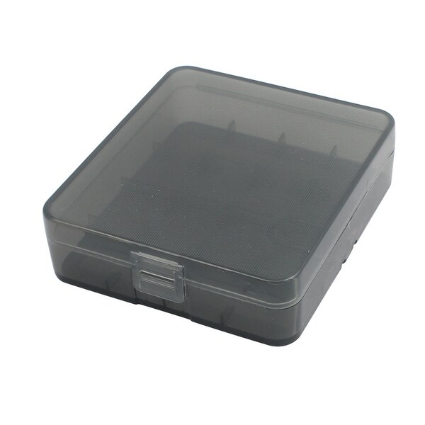 81mmx73mmx23mm Hard Plastic Battery Storage Case Holder Organizer Black