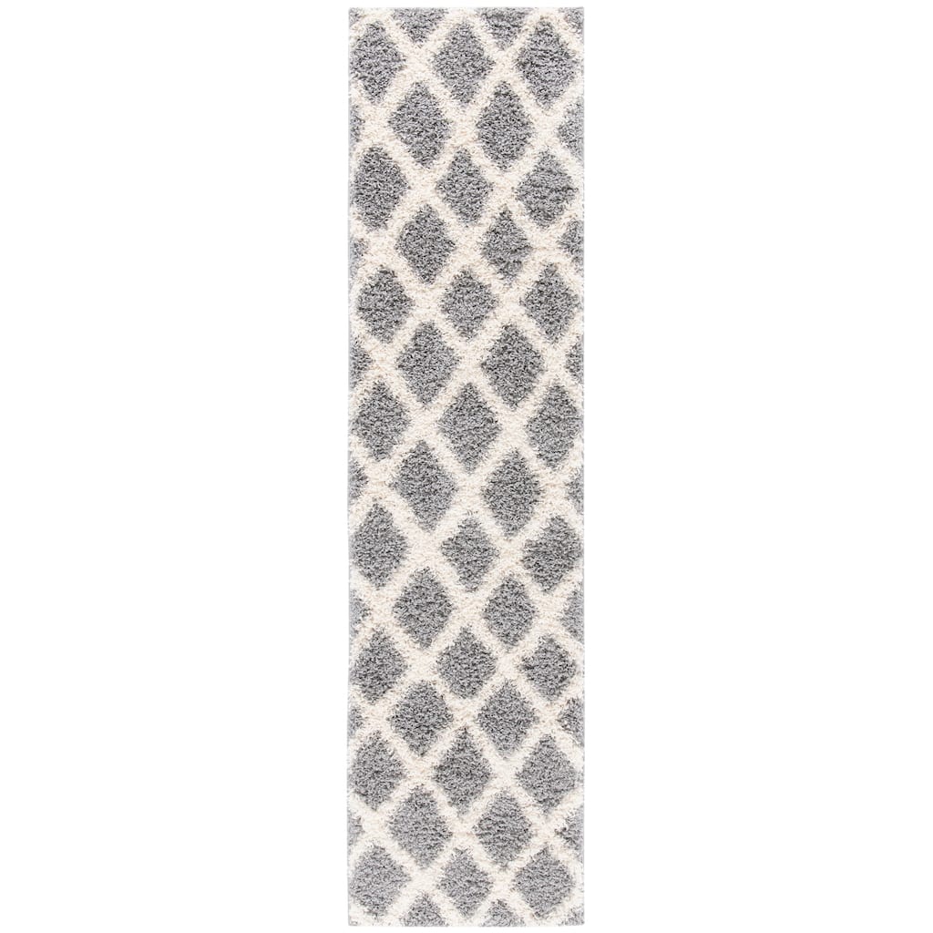 SAFAVIEH Dallas Shag Teja Trellis 1.5-inch Thick Rug - 2'3" x 8' Runner