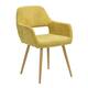 Carson Carrington Saimovaara Keyhole Back Upholstered Dining Arm chairs (Set of 2) - N/A - Yellow