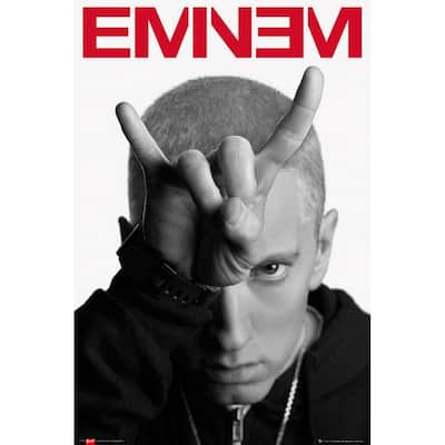 Eminem Horns Rap Art Poster - 24 x 36 Inch
