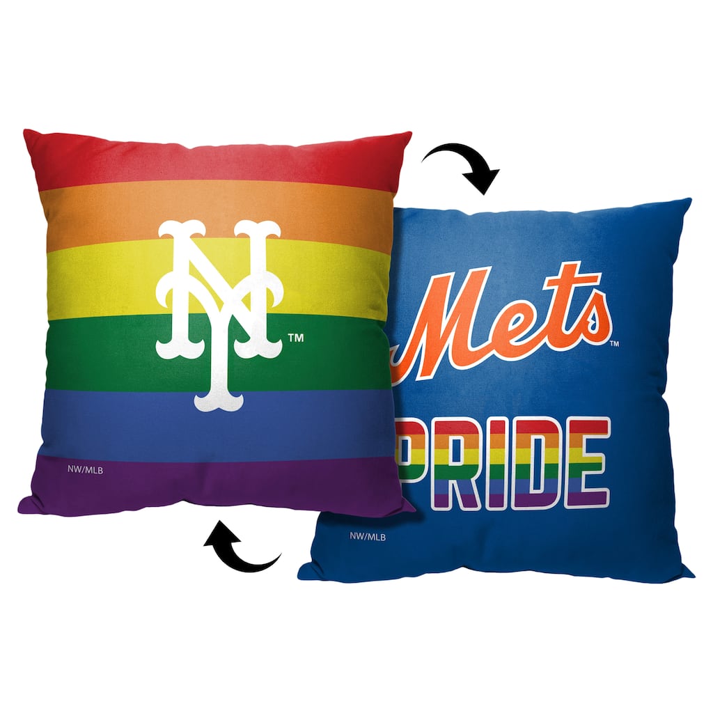 MLB New York Mets Pride Series 18 Inch Throw Pillow