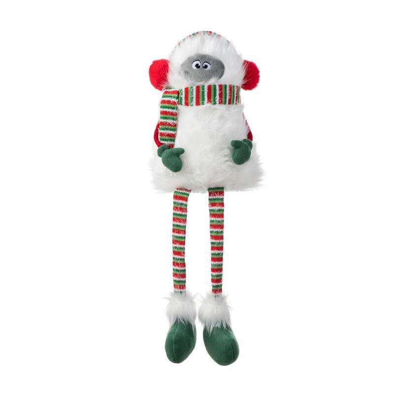 Glitzhome Christmas Hanukkah Fabric Gnome Shelf Sitter Holiday Decor - Yeti Sitter