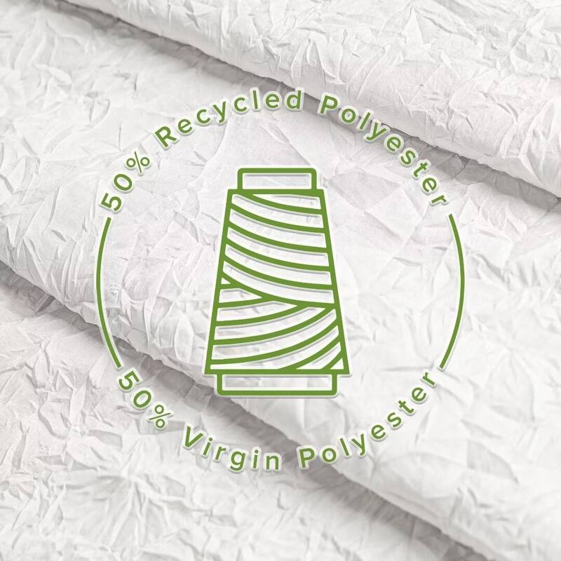 Crinkle Eco-friendly Water Repellent Solid Texture Shower Curtain