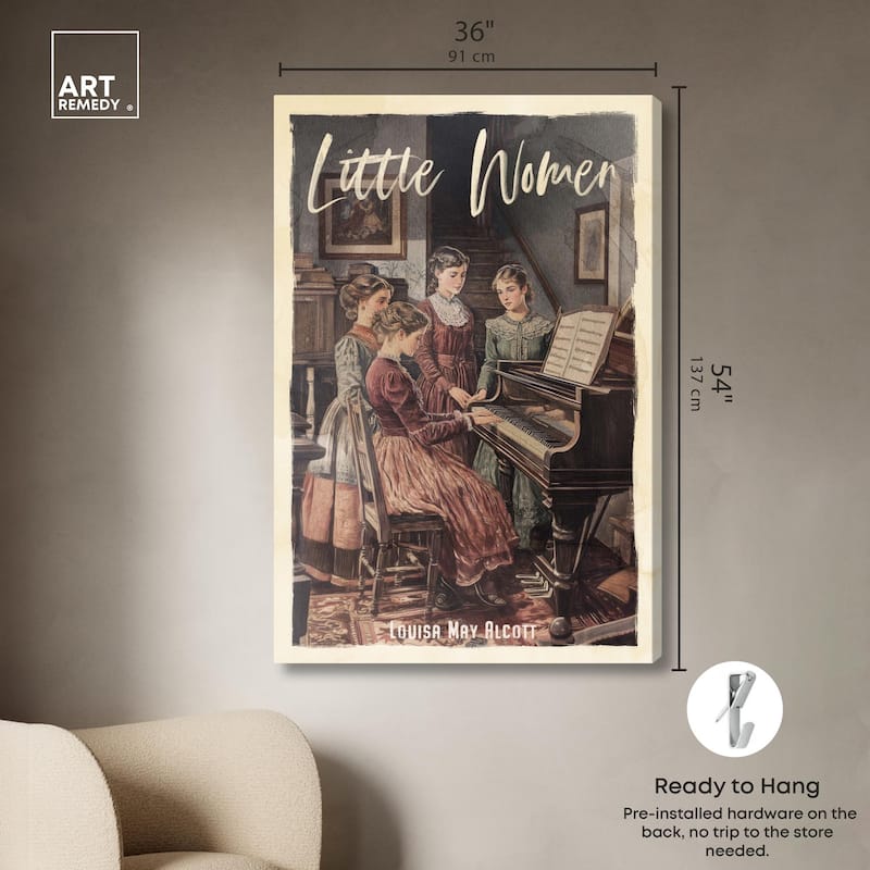 Little Women Canvas by Art Remedy, Gallery Wrapped