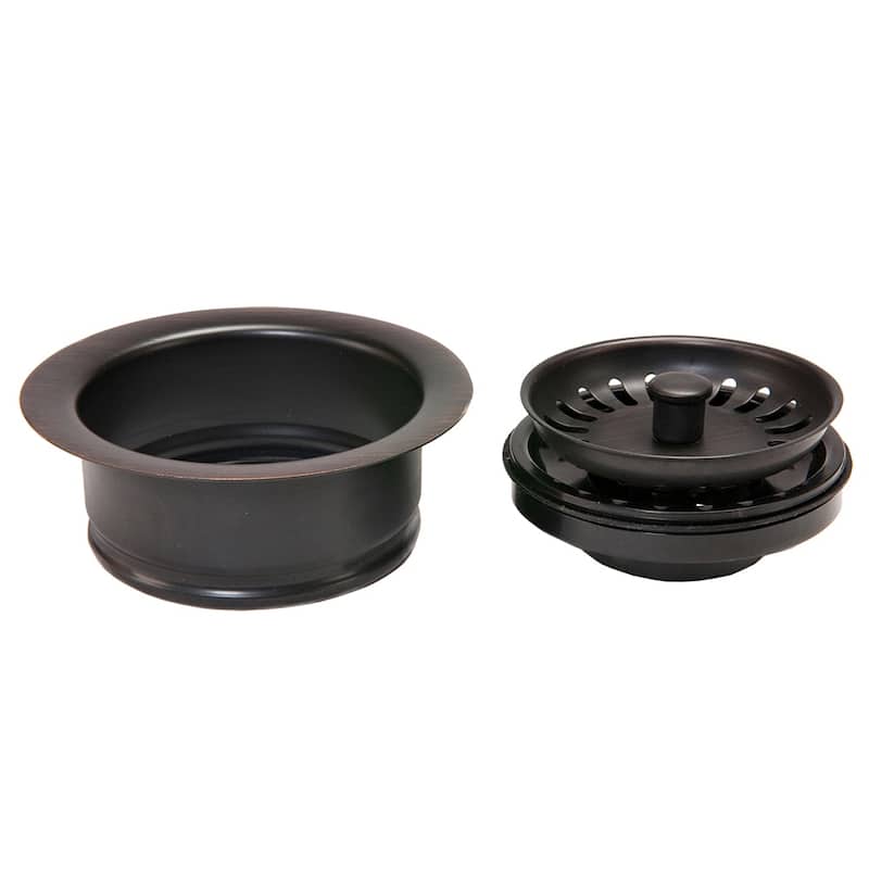 16" Round Hammered Copper Prep Sink w/ 3.5" Drain Opening, Matching Drain and Accessories