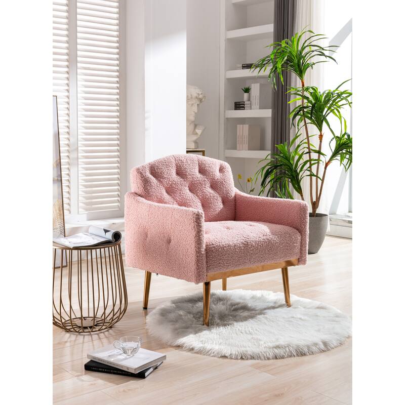 Tufted Decorative Fabric Armchair
