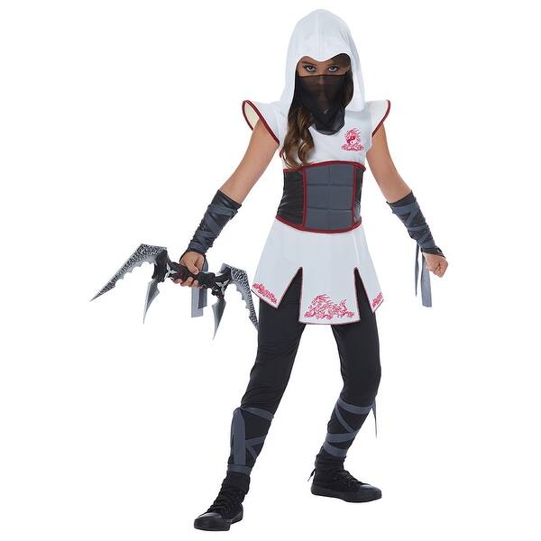 Shop Girls White Fearless Ninja Halloween Costume Overstock