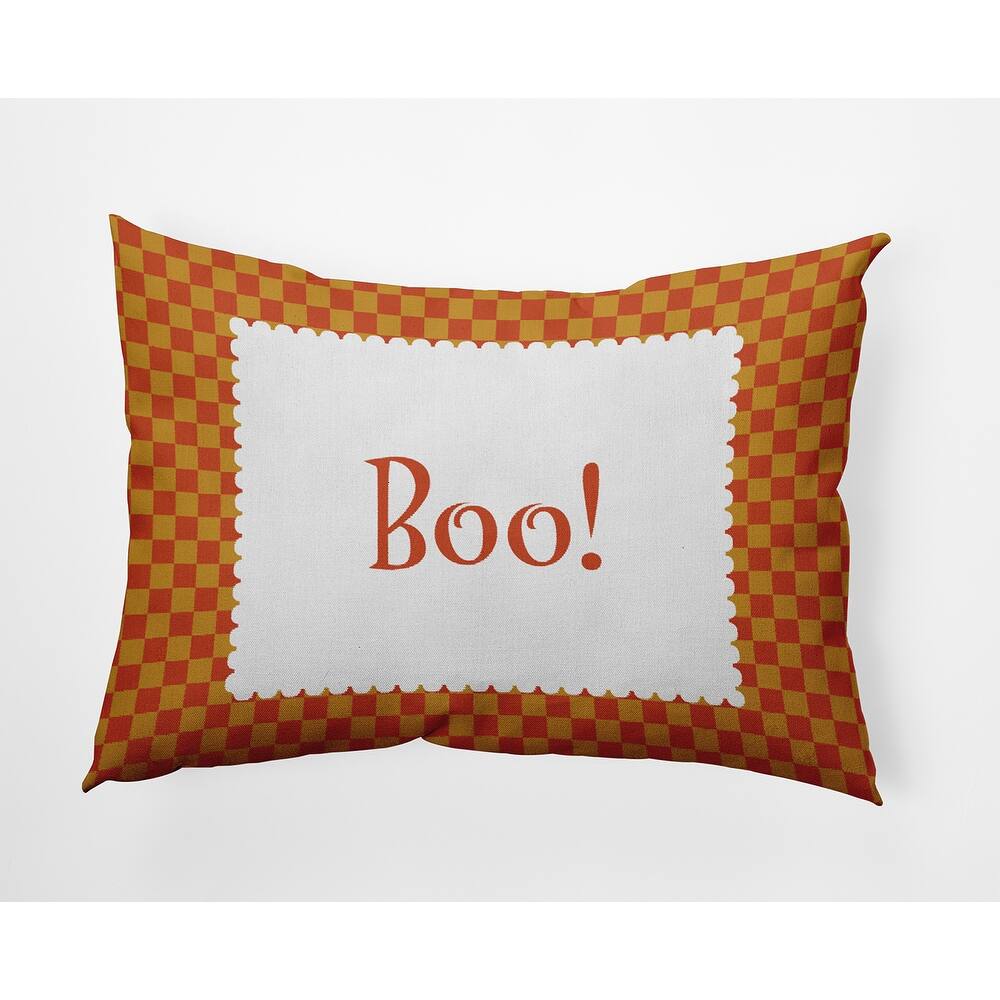 Halloween Boo Checks Accent Pillow