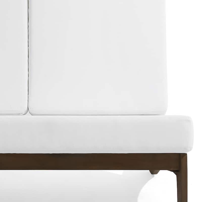 Sectional Wood Furniture 2 Seat Armless Patio Sofa