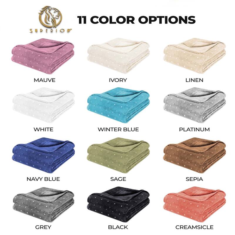 Superior Fleece Plush Medium Weight Soft Fluffy Decorative Blanket