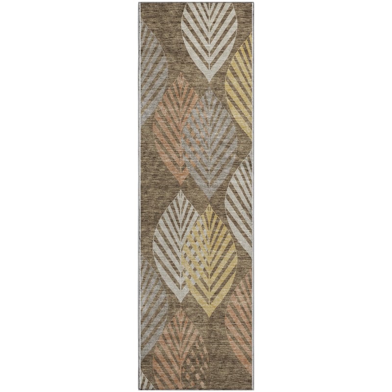 Premium Washable Super Soft Farmhouse Leaves Mayfield Rug