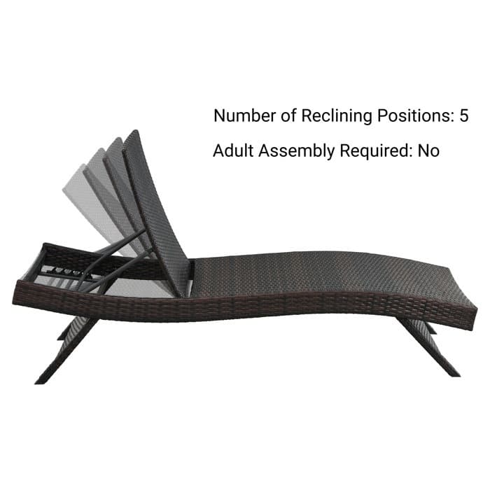 All Weather Wicker Chaise Lounge - Set of 2