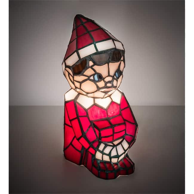 Meyda Tiffany 200341 Elf 10" Tall Red Novelty Specialty Lamp