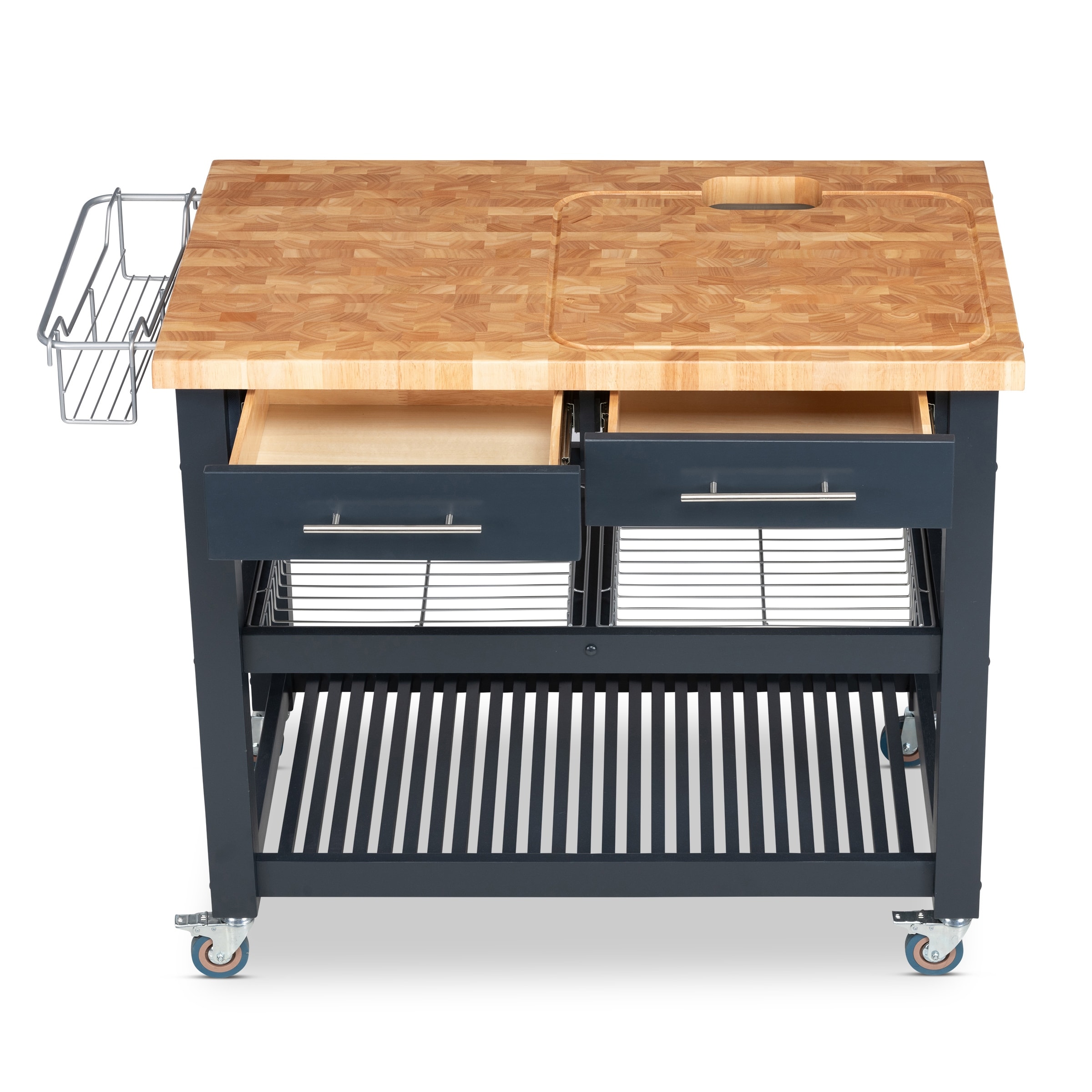 Chris & Chris Butcher Block Kitchen Cart