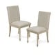 preview thumbnail 6 of 7, Martha Stewart Fiona Upholstered Dining Chair with Turned Wood Legs- Set of 2