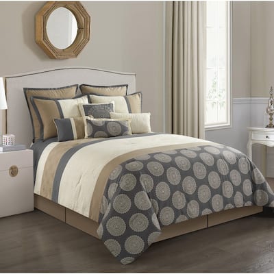 Nanshing Naomi 10-Piece Mandala Embroidery Comforter Set