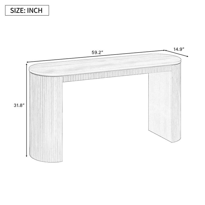 Curved Design Console Table