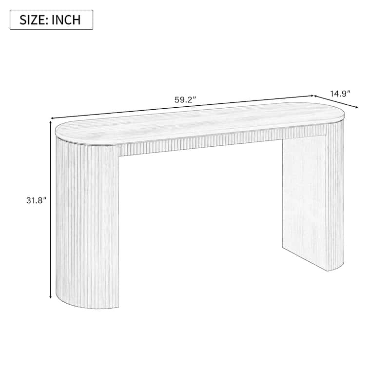 Natural Console Table Hallway Table for Living Room, Minimalist Accent Table Hallway Table Side Table