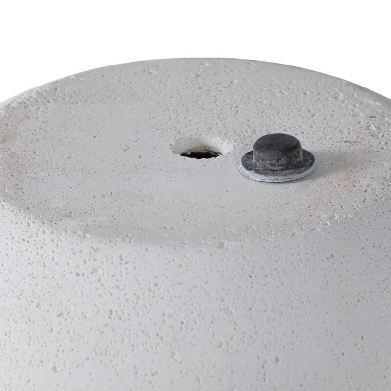 Pottery Rounded Cement Planters (Set of 3) - 11", 8", 6" White - 15" x 15" x 11"