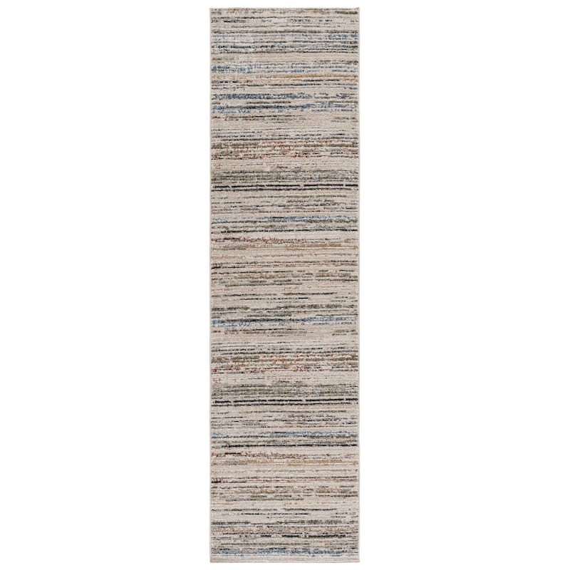 SAFAVIEH Grove Dickla Modern Rug - 2'2" x 8' Runner - Ivory/Blue Rust