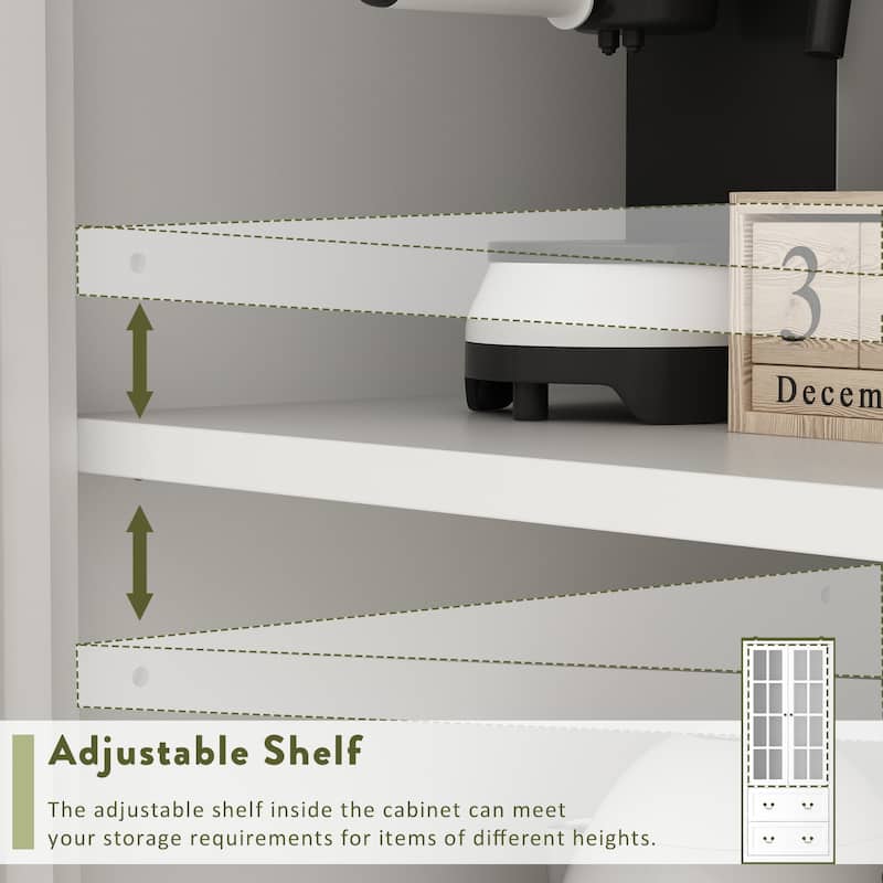 Modular Glass Doors Display Cabinet Combo Bookcase Home Office Pantry