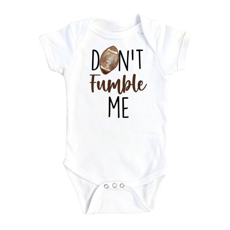 Football Fumble - Baby Boy Girl Clothes Infant Bodysuit Funny Cute Newborn - White - Newborn