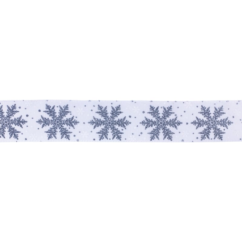 Glittered Snowflake Ribbon (Set of 2)