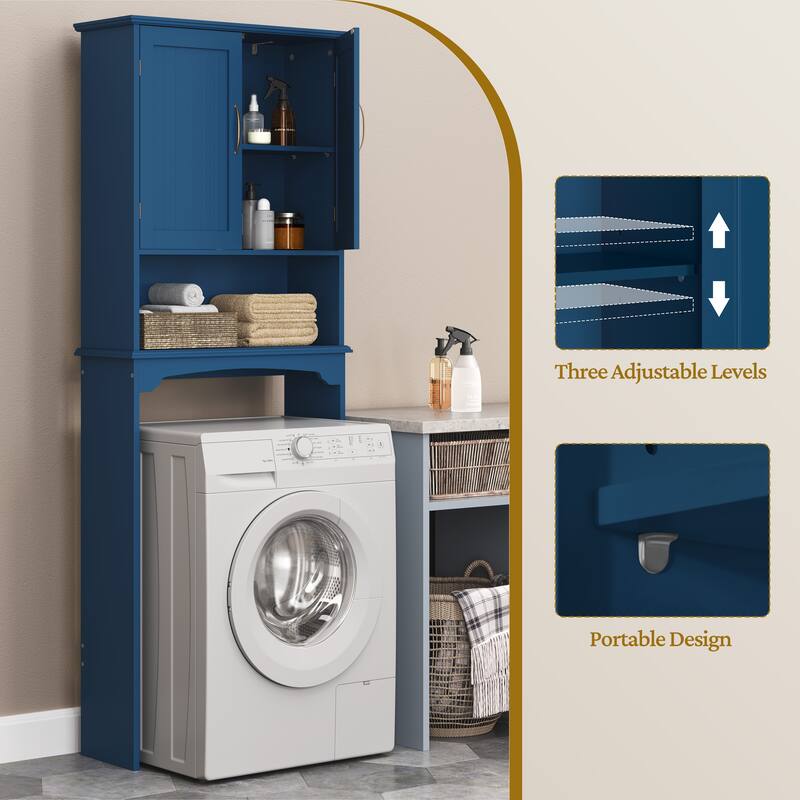 Yaheetech Bathroom Space Saving Organizer Over-the -Toilet with Adjustable Shelf for Bathroom