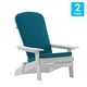 preview thumbnail 30 of 44, Indoor/Outdoor Folding Adirondack Chairs with Cushions - Set of 2 - 30.25"W x 34"D x 37"H