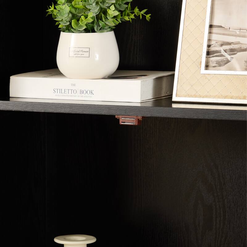 72.4 in Tall Storage Cabinet with 8 Doors and 4 Shelves, Freestanding Bookshelf Pantry Cabinet for Living Room