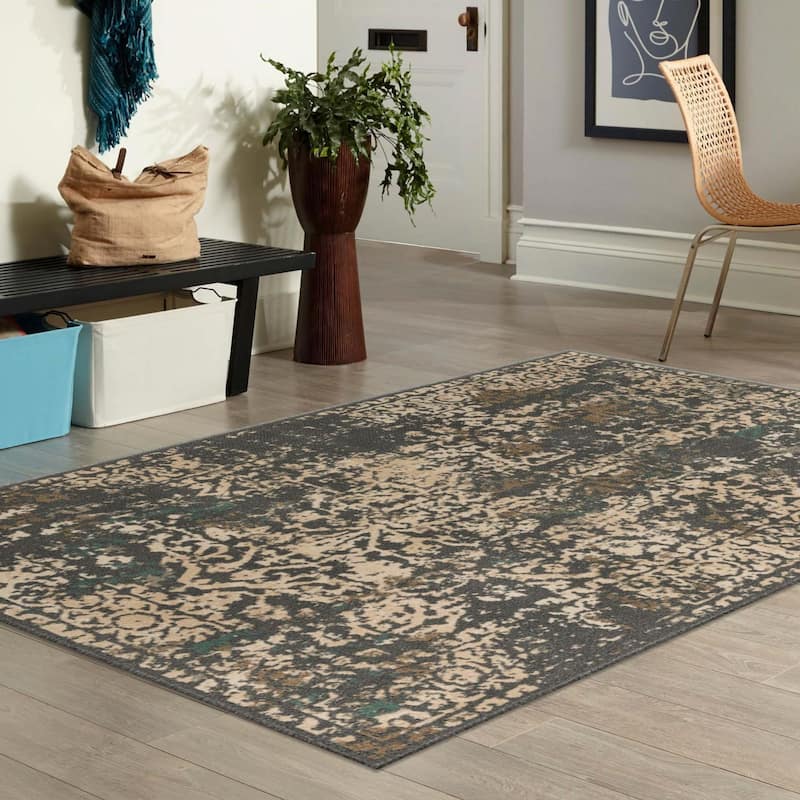 Contemporary Daisy Collection Area Rug