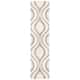 SAFAVIEH Florida Shag Bertille Geometric 1.2-inch Thick Rug - 2'3" X 9' Runner - Ivory/Beige