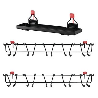 Rubbermaid 34 inch Heavy Duty Garden Tool & Sport Storage Rack for Sheds 2 Pack