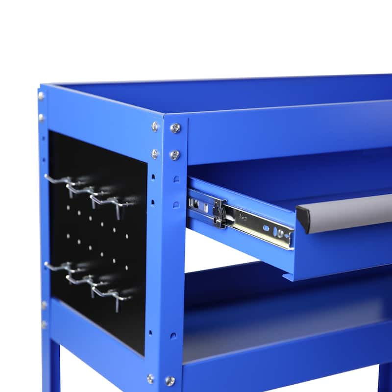 Premium Heavy Duty 1-Drawer Rolling Tool Cart with Locking System