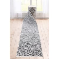 My Magic Carpet Miya Leopard Grey Machine Washable Rug 3' x 5