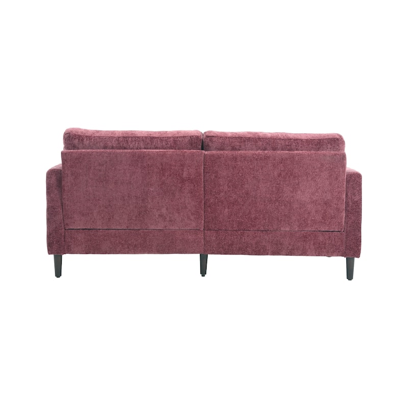 Chenille Fabric Loveseat Sofa, 2-Seater Sofa Couch with Extra Deep Seats, Upholstered Lounge Sofa with Wood Legs