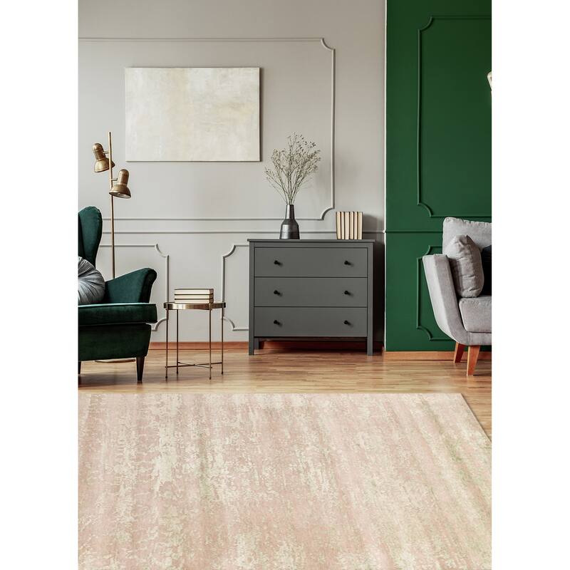 ECARPETGALLERY Hand-knotted Legacy Taupe Silk, Wool Rug - 8'11 x 12'0