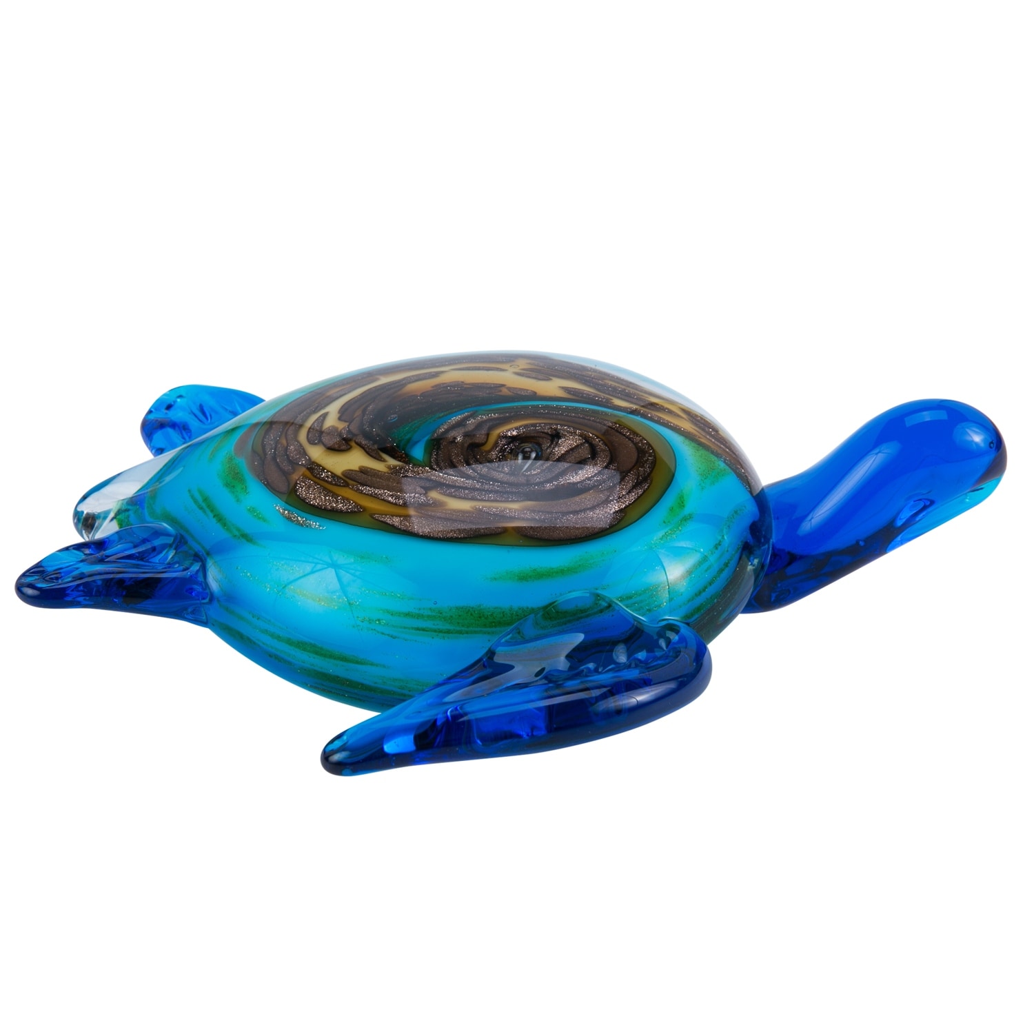 Color Swirl Turtle Glass Art Decor