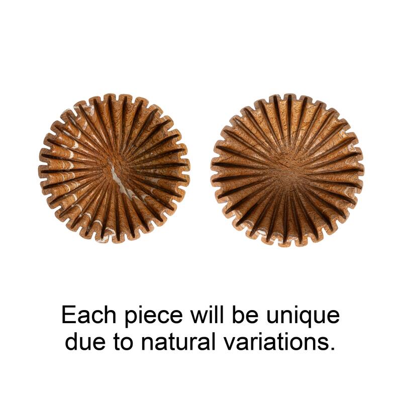 Marble Pleated Dish - 7.0"L x 7.0"W x 2.5"H